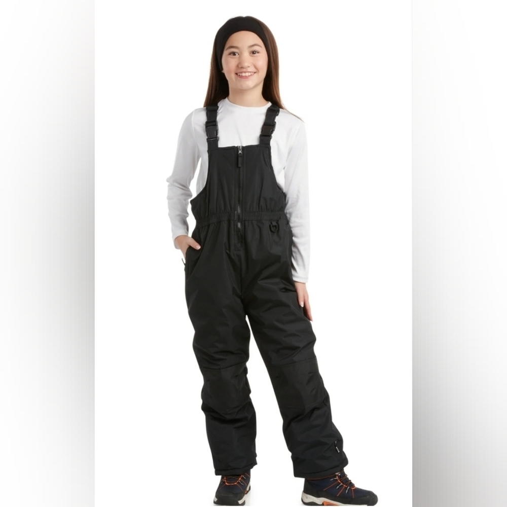 Kids Black Snow Bib Overalls